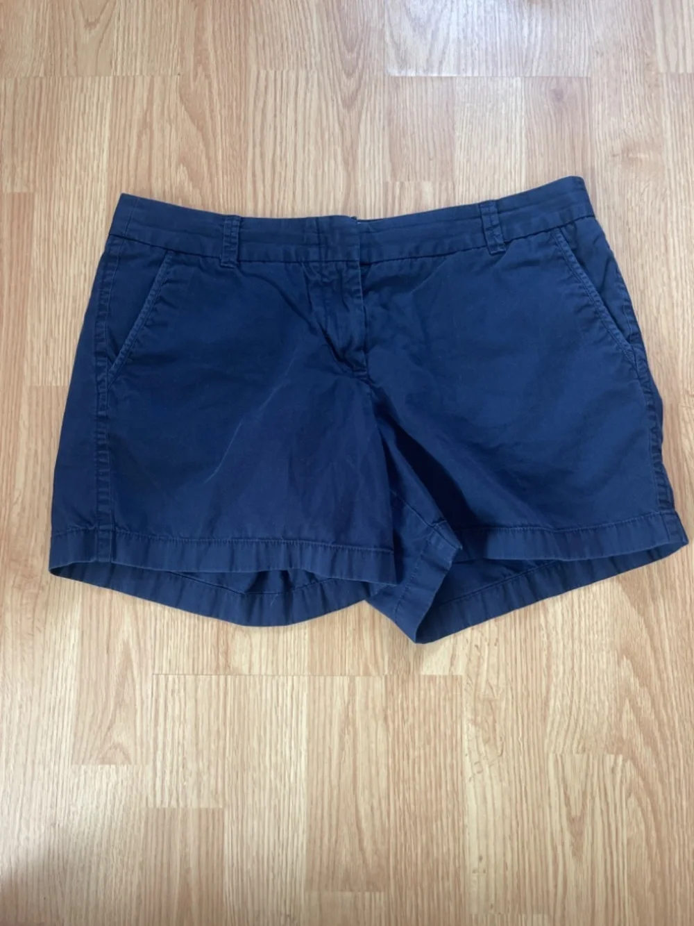 J. Crew 100% Cotton Chino Broken-In Bundle of 3 Navy Blue Khaki 5” Inseam Shorts